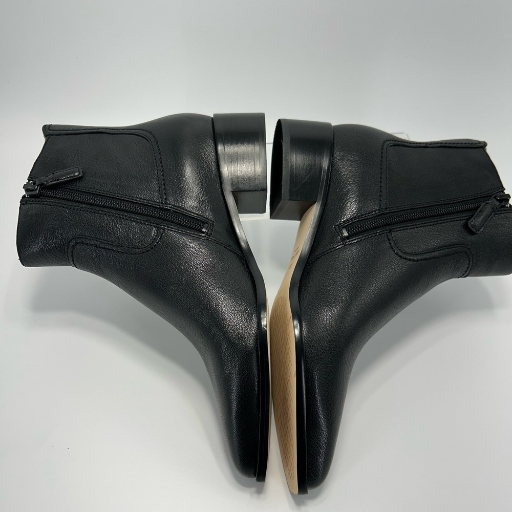 Cole Haan Size 9.5 Black Leather Pointed Block Heel Ankle Boots NEW Naia $180 - Picture 11 of 14